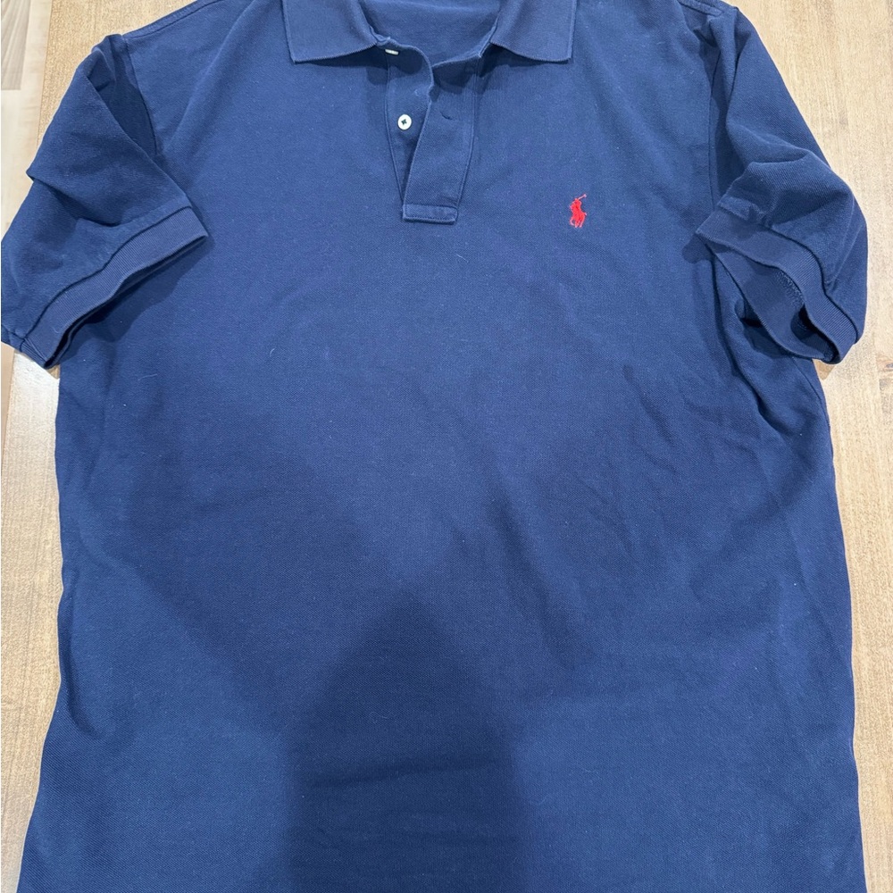 Polo by Ralph Lauren Men's Dark Blue Polo Shirt